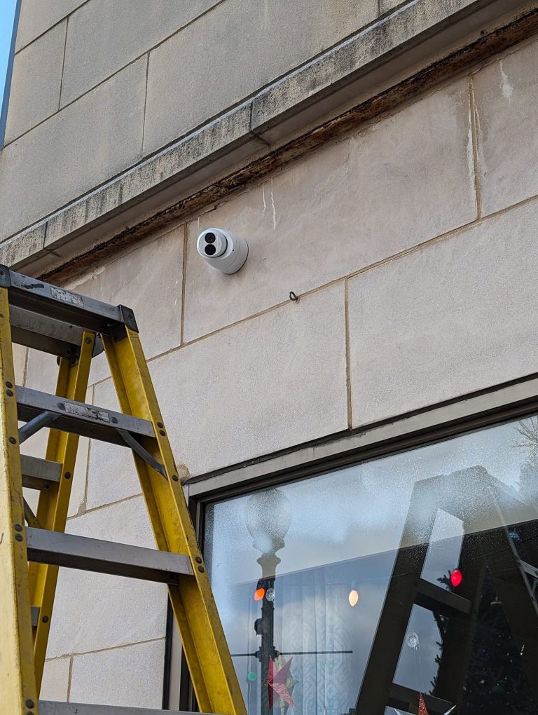 Security cameras installed at an event center