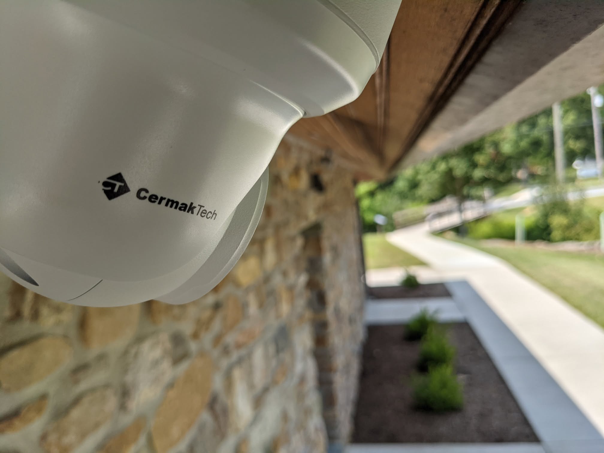 Security cameras installed at a museum