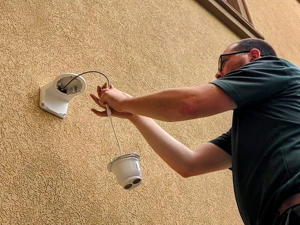 Security cameras installed outside an office in Shippensburg