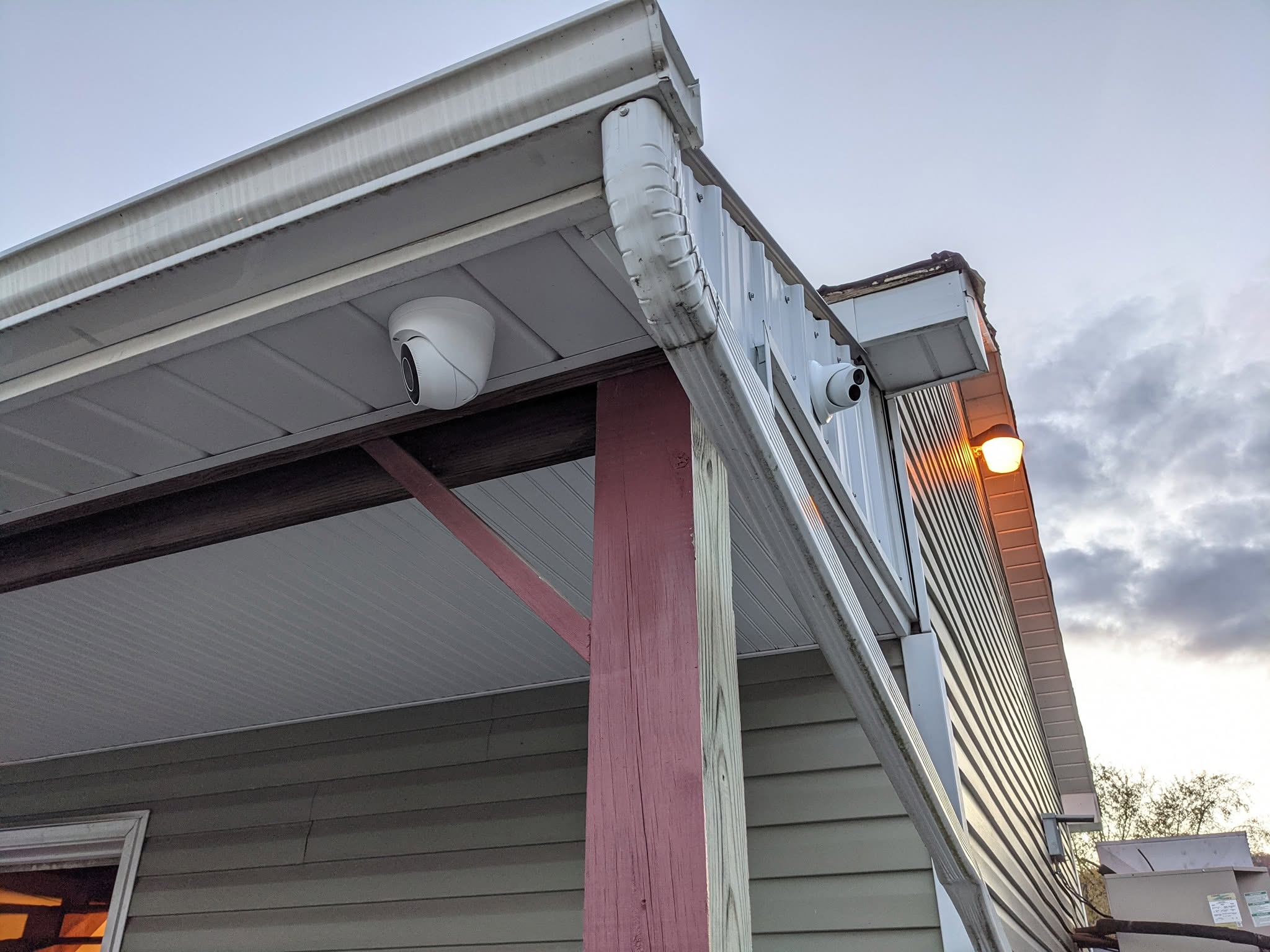Security cameras installed at a retail store