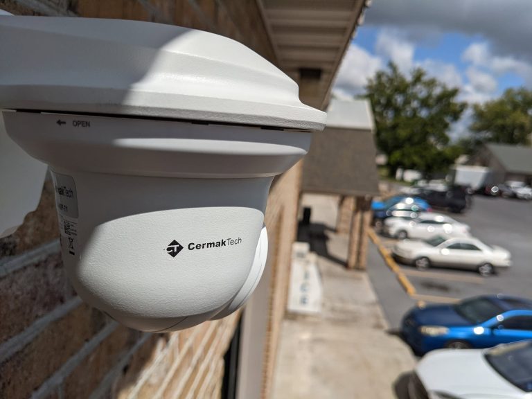 Security cameras installed at a supermarket